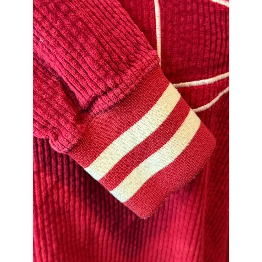 Champion Sweatshirt Corduroy Pullover Mens size Large Retro Varsity Red Logo - Picture 6 of 11